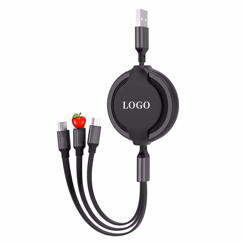 Retractable Fast Charger 3-in-1 Charging Cable
