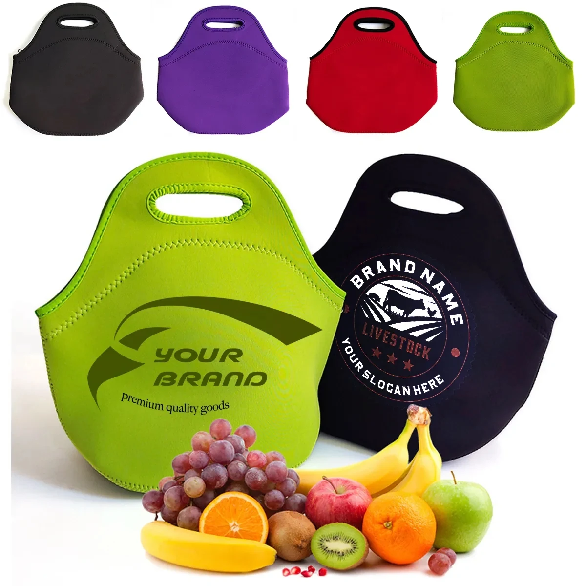 Neoprene Reusable and Foldable Insulated Thermal Lunch Bag 1