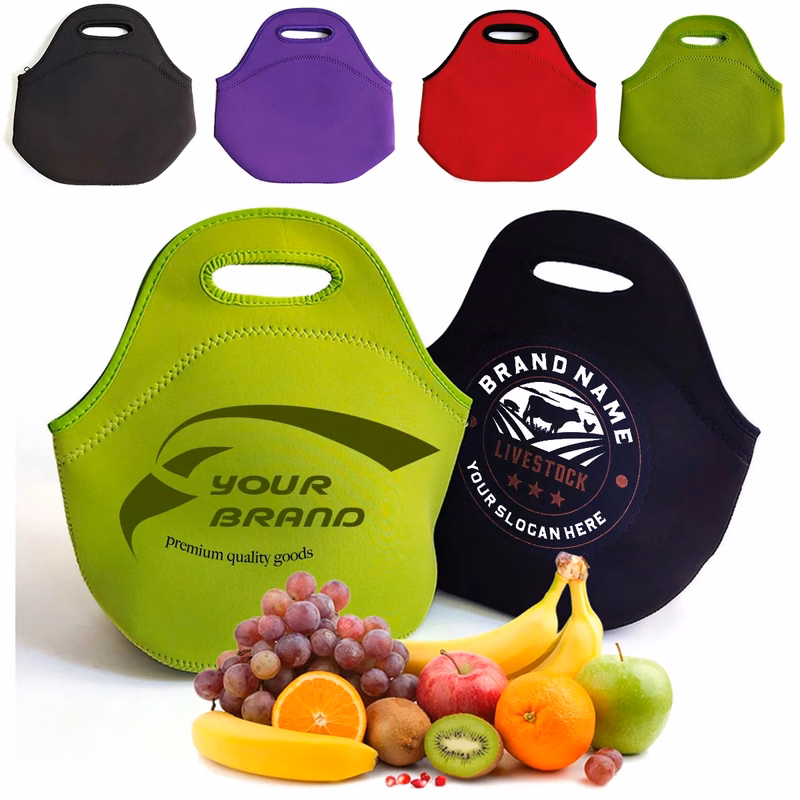 Neoprene Reusable and Foldable Insulated Thermal Lunch Bag