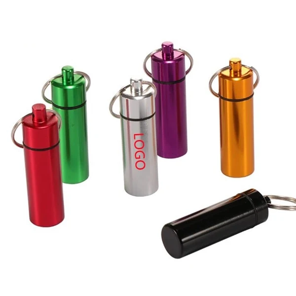Alloy Fob Ear Plug Case, Pill Box 1