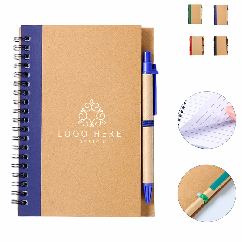 Eco Friendly Kraft Spiral Notebook