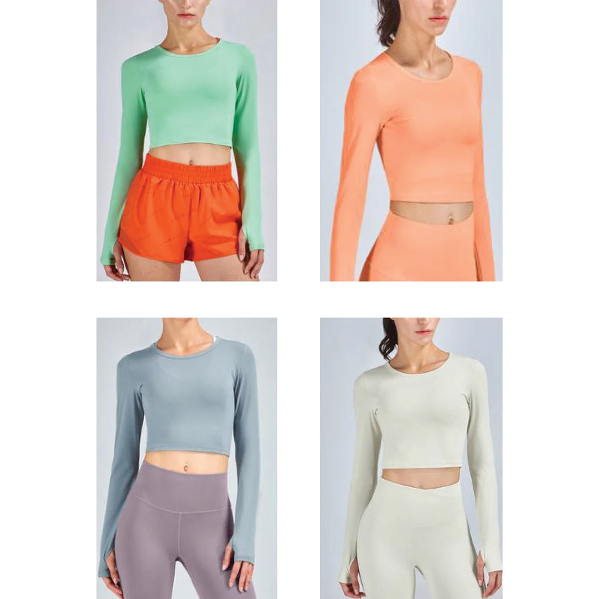 Yoga Cropped Long Sleeve T-Shirt 1