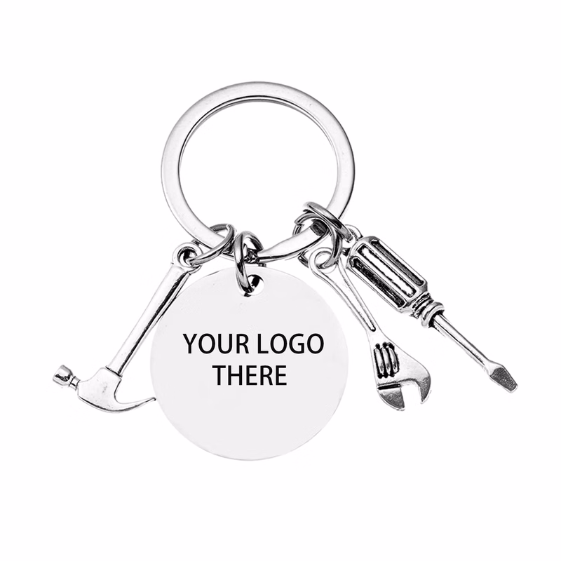Multifunctional Keyring With Mini Hammer Screwdriver Wrench