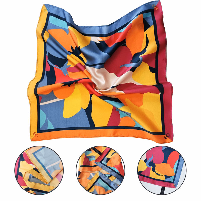 MOQ 30 Custom Printed Imitation Silk Bandana