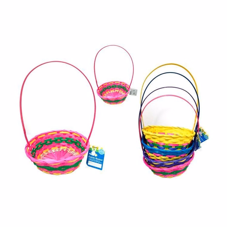 Easter Baskets - Assorted Bright Colors Bamboo Woven