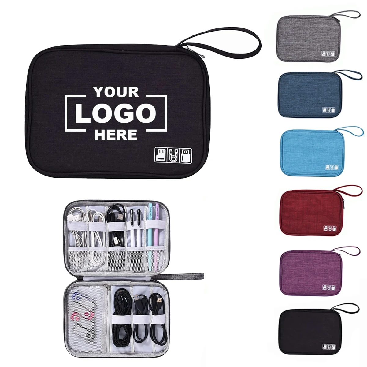 Travel Electronic Accessories Cable Organizer Bag 1