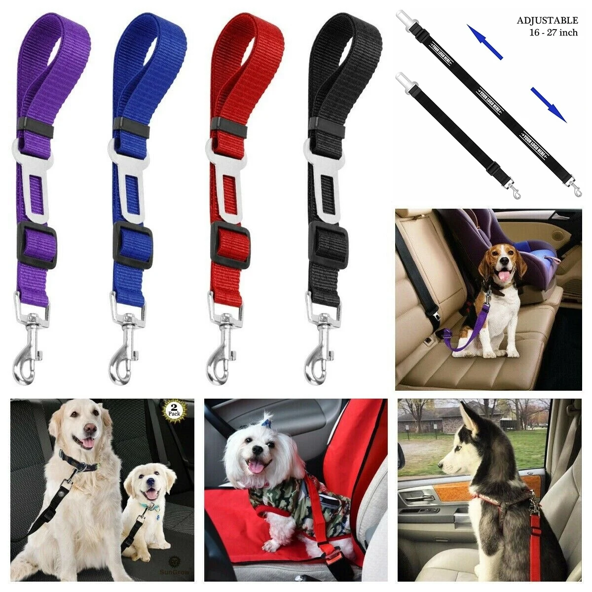 Adjustable Pet Dog Cat Car Seat Belt 1