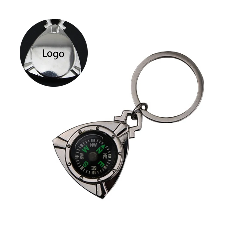 2 in 1 Metal Keychain and Compass 1