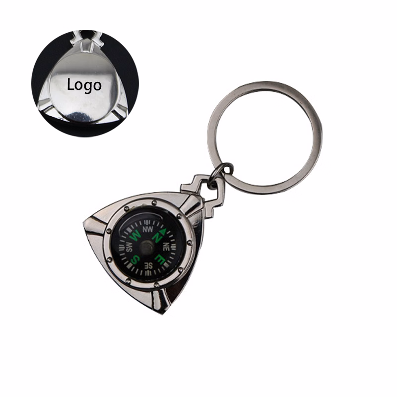 2 in 1 Metal Keychain and Compass