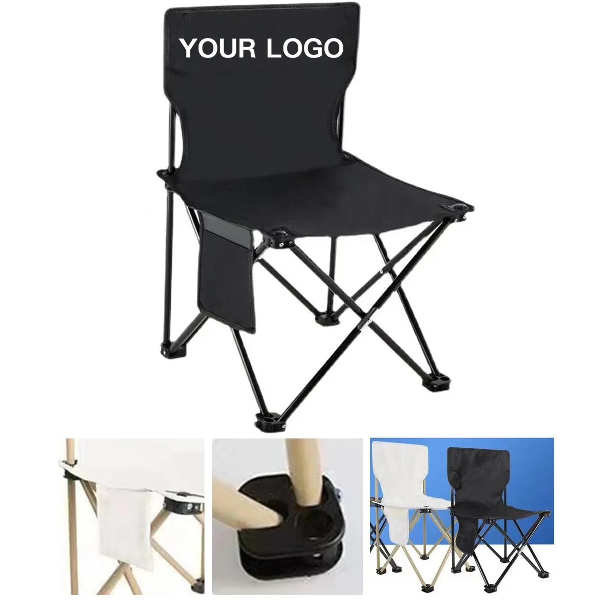 Compact Folding Chair with Side Storage Compartments 1
