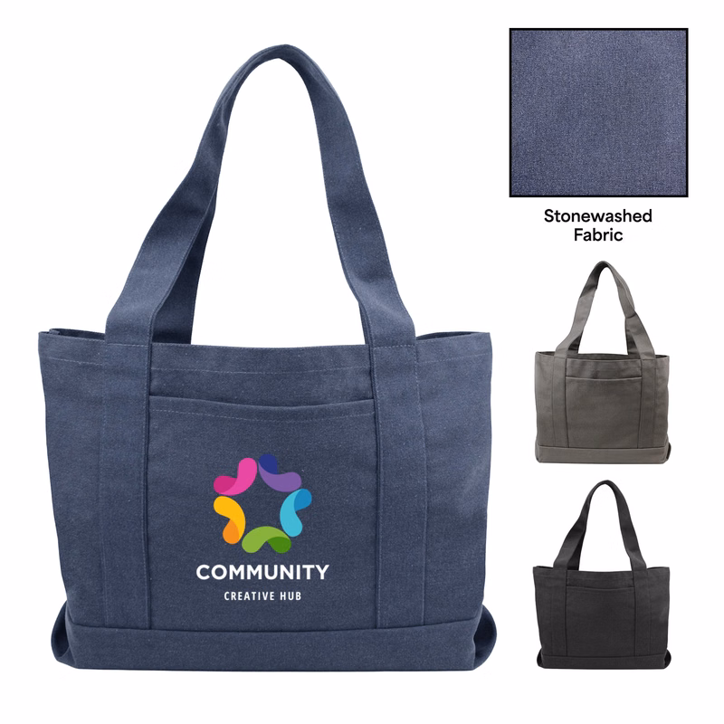 Stonewashed Boat Tote