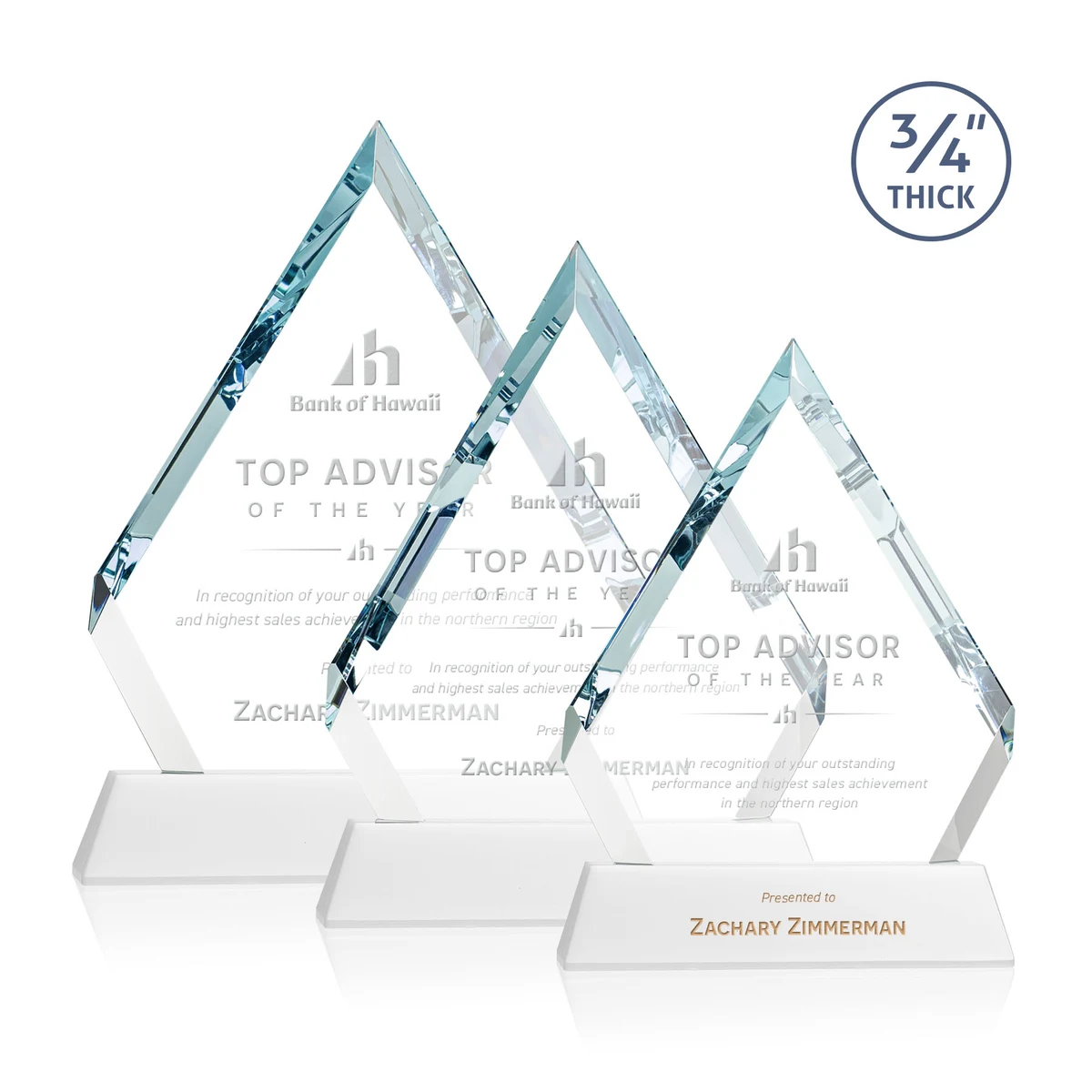 Apex Award on Newhaven Base - White 1