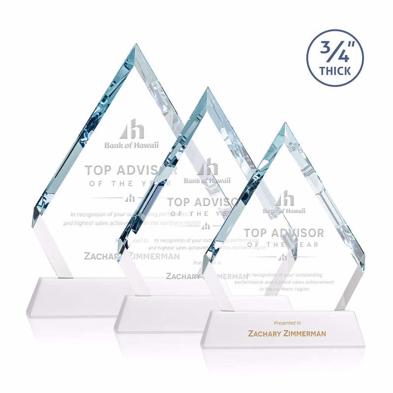 Apex Award on Newhaven Base - White