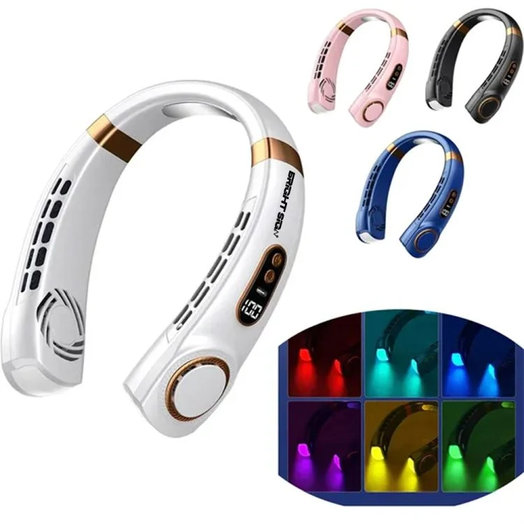 Portable LED Digital Display Neck Hanging Fan 1
