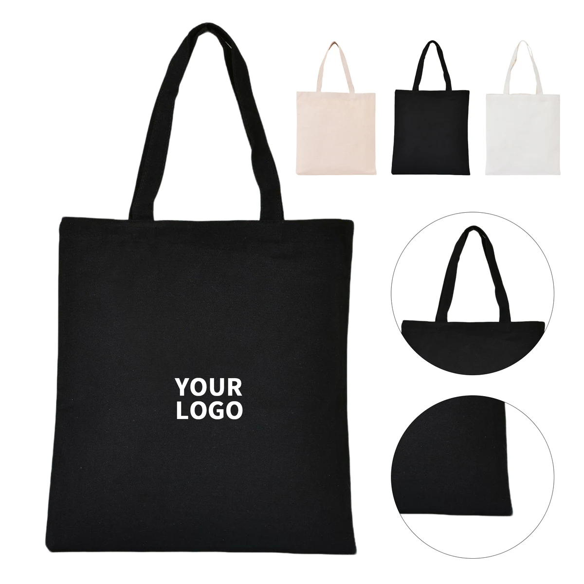 One Hundred Percent Cotton Tote Shopping Bag, custom tote bag with logo imprint 1
