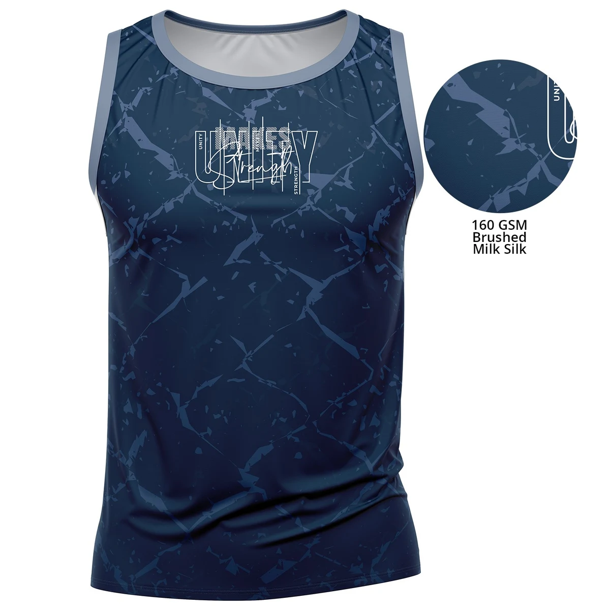 Unisex 160 GSM Brushed Milk Silk Sublimation Tank Top 1