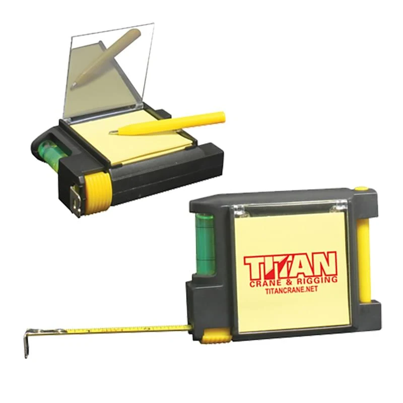 6.5' Tape Measure w/Notepad, Pen, Level & Belt Clip 1