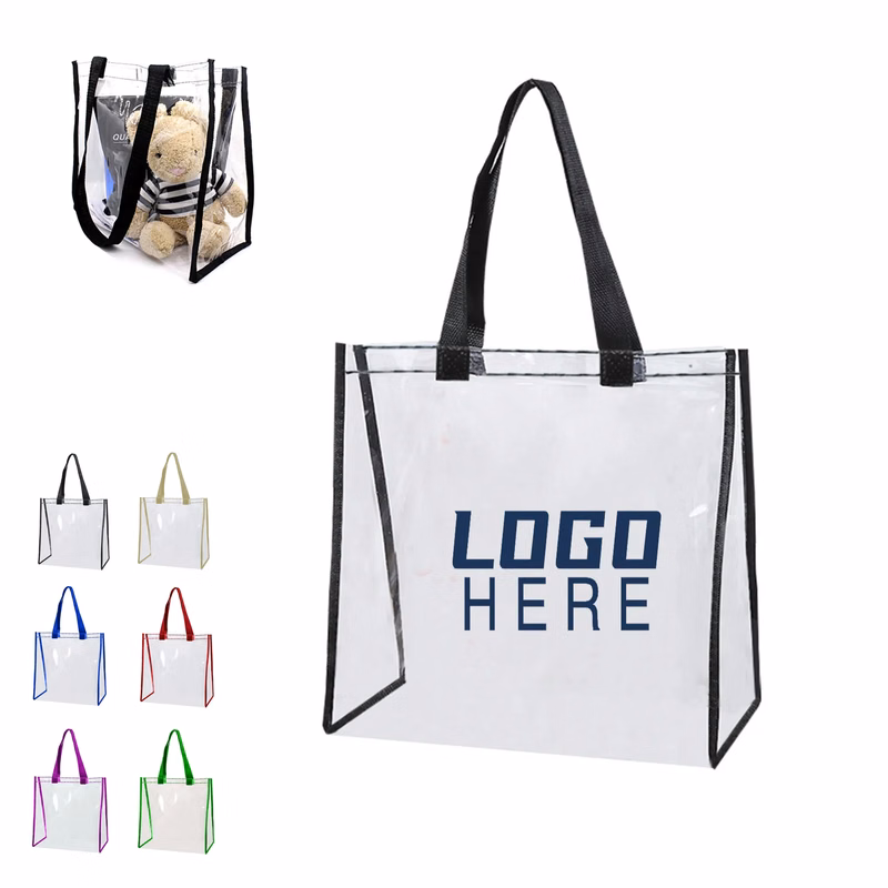 Clear PVC Shopping Tote Bag