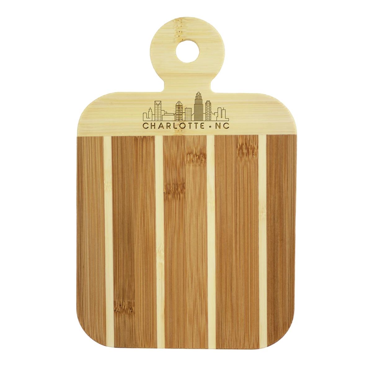 Striped Paddle City Skyline Board - Charlotte 1