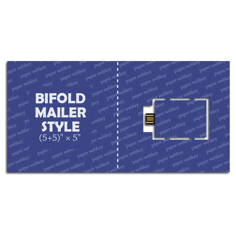 Bifold Mailer (5+5)" x 5" Paper Webkey 1