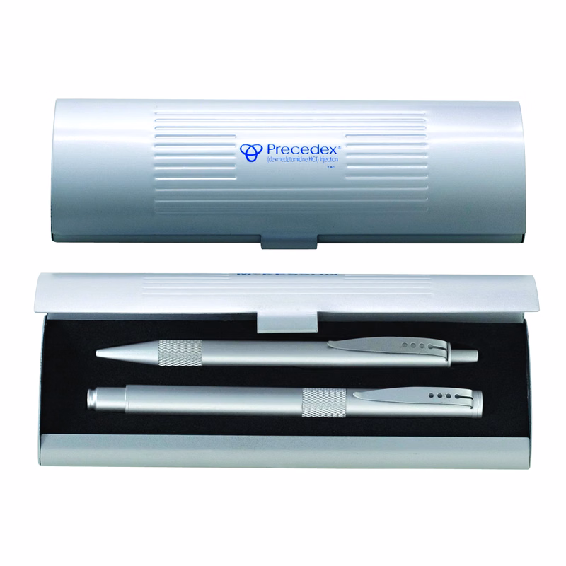 Metal Double Pen Set with Apollo-I Brass Ballpoint & Brass Rollerball