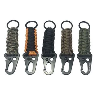Handmade Paracord Survivor Rope Key Chain With Eagle Beak Carabiner 1