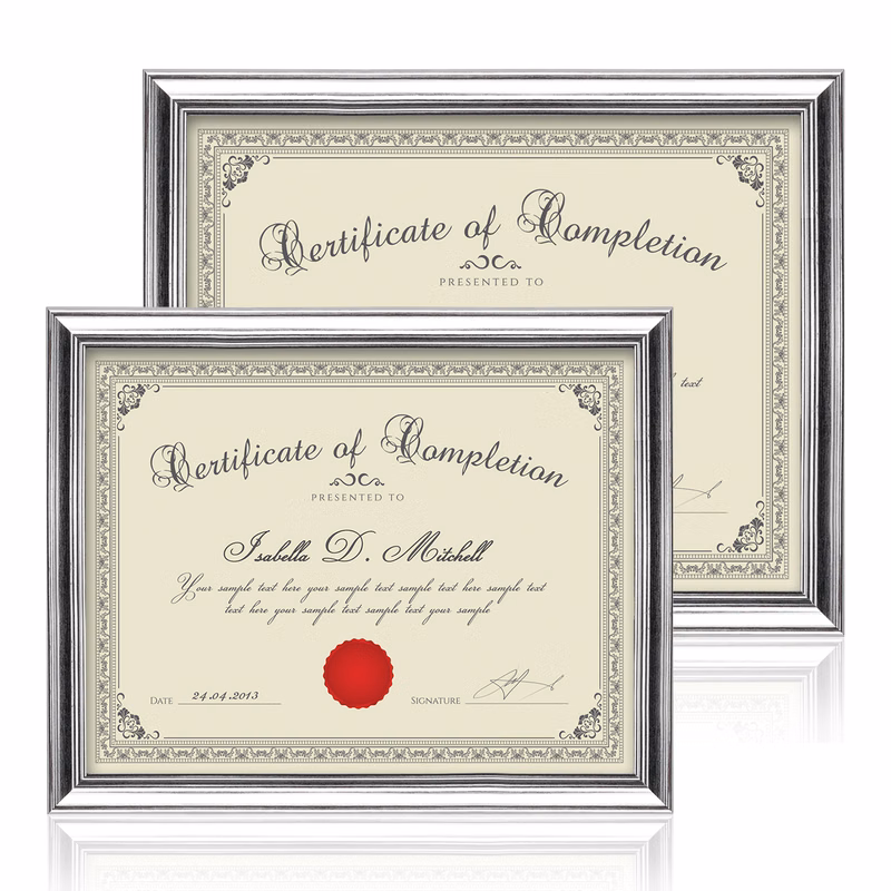 Ellison Certificate Frame - Silver