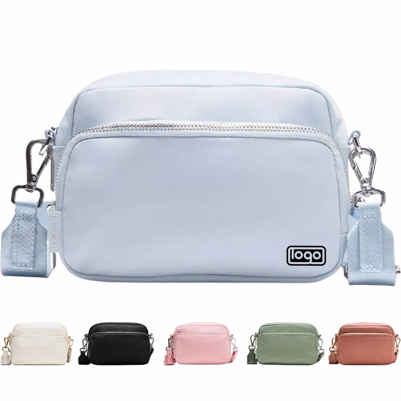 Lightweight Multi-layer Waterproof Nylon Crossbody Fanny Bag