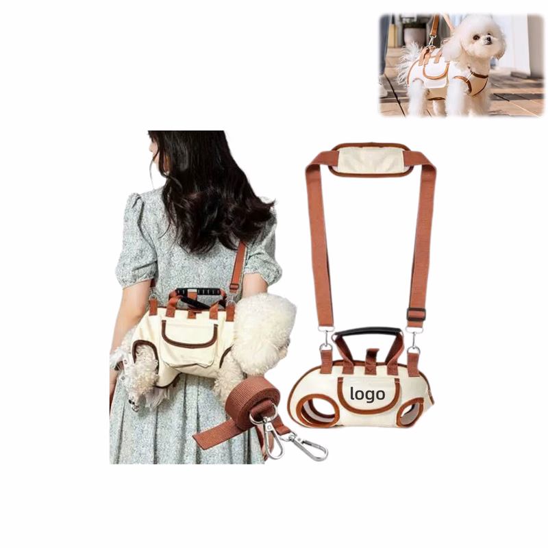 Pet Carrier with Strap & Leash