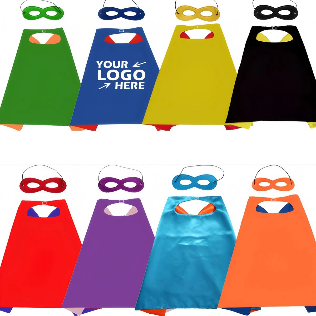Halloween Superhero Costume Cosplay Kids Cape with Masks 1