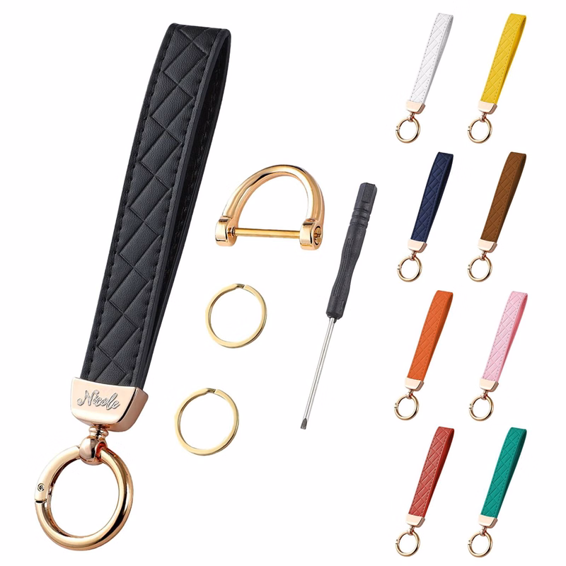 PU Leather Anti-Lost Wristlet Keychain