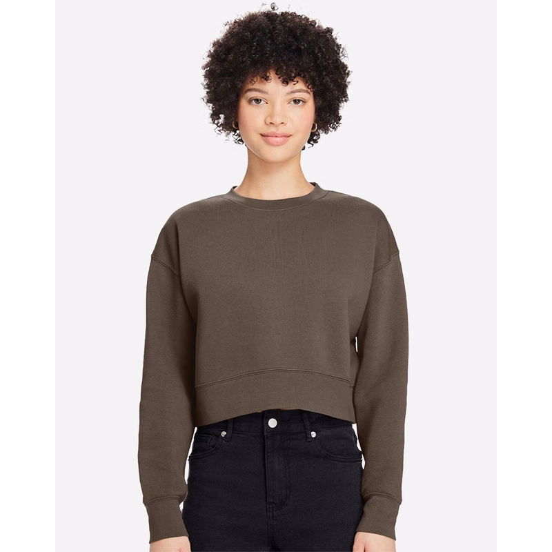 Women's Relaxed Cropped Crewneck Sweatshirt - LS88004