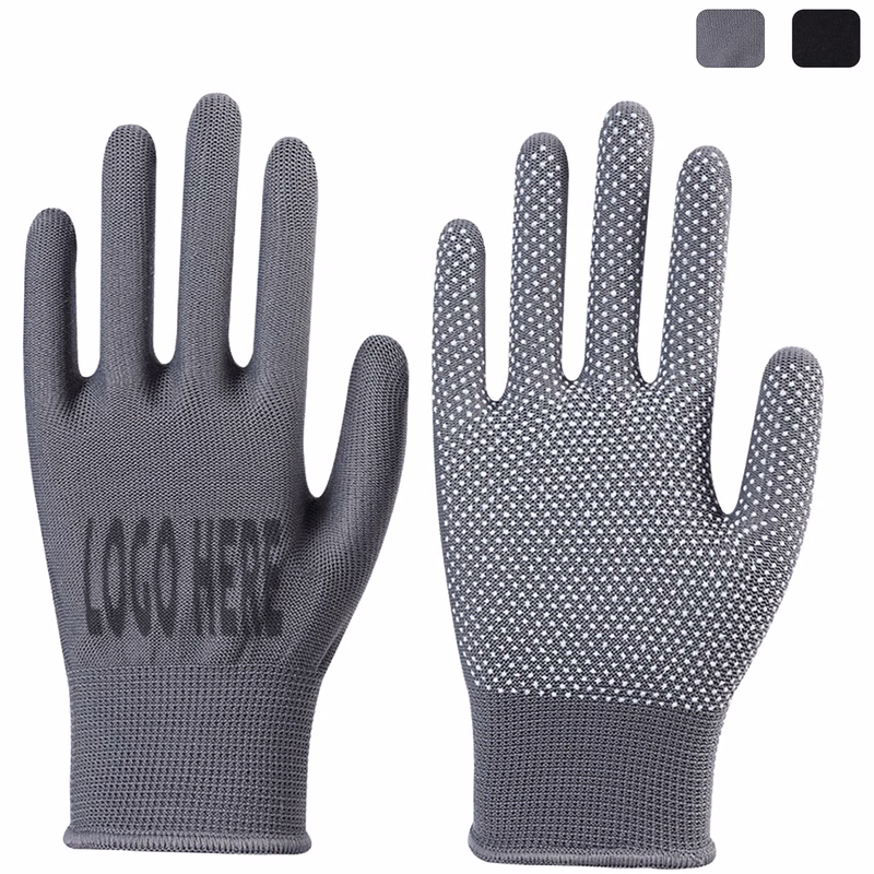 Breathable Nylon Knit Anti?Slip Touch Work Gloves