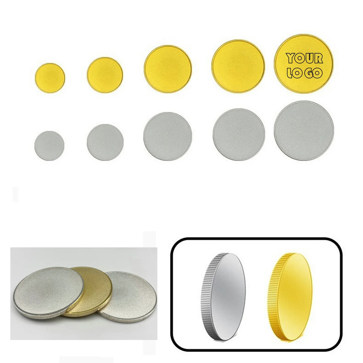 Blank Engravable Coin Medals For Crafts Gifts Plus 1