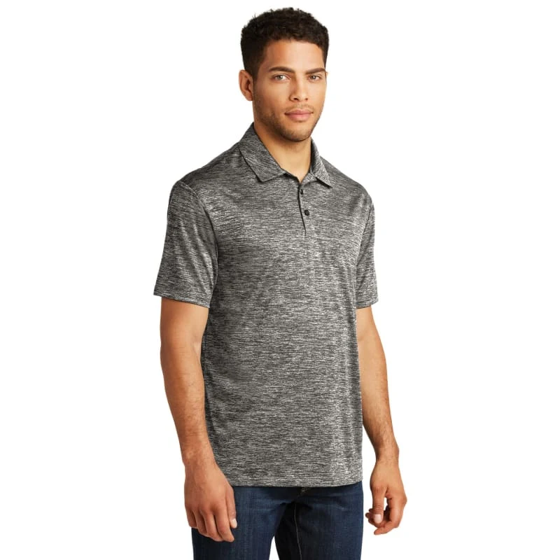 Sport-Tek PosiCharge Electric Heather Polo. 1