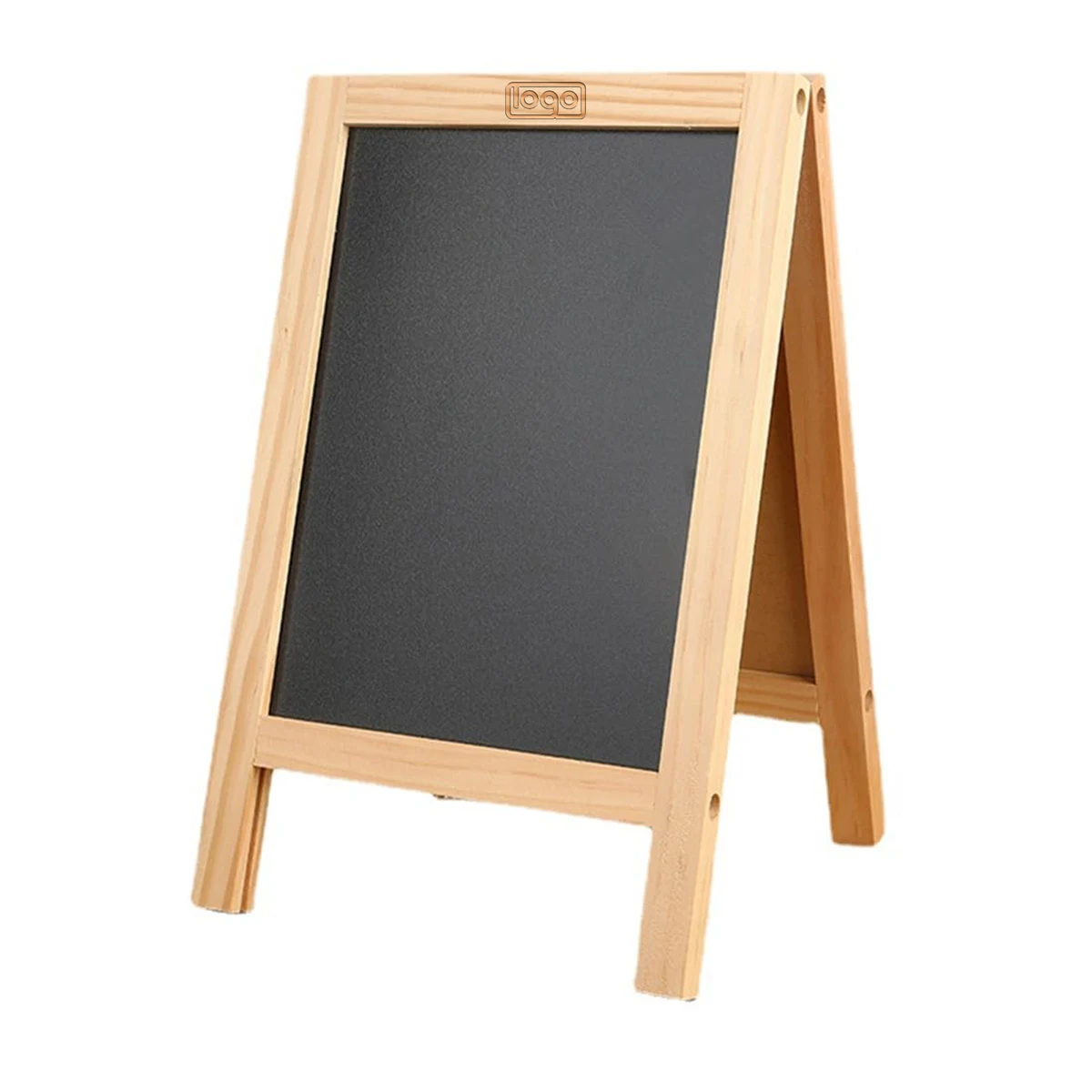 Reusable A-frame wooden chalkboard 1