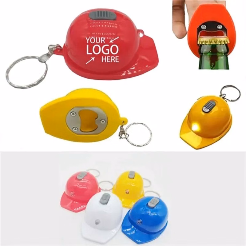 Helmet LED Bottle Opener Keychain