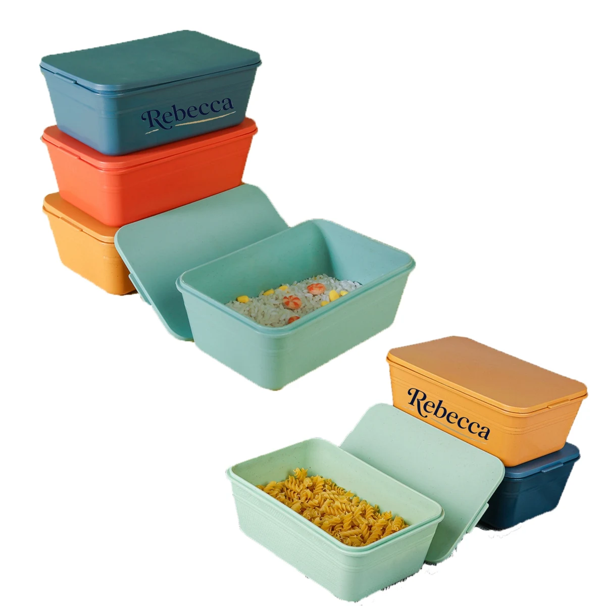 Customized wheat straw lunch box 1