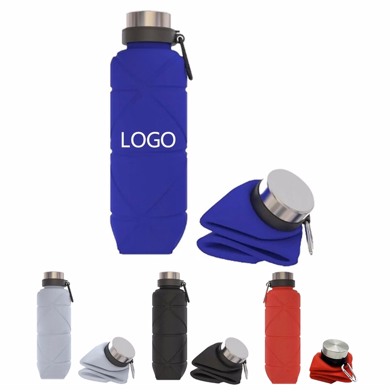 24oz Plastic Folding Water Bottle