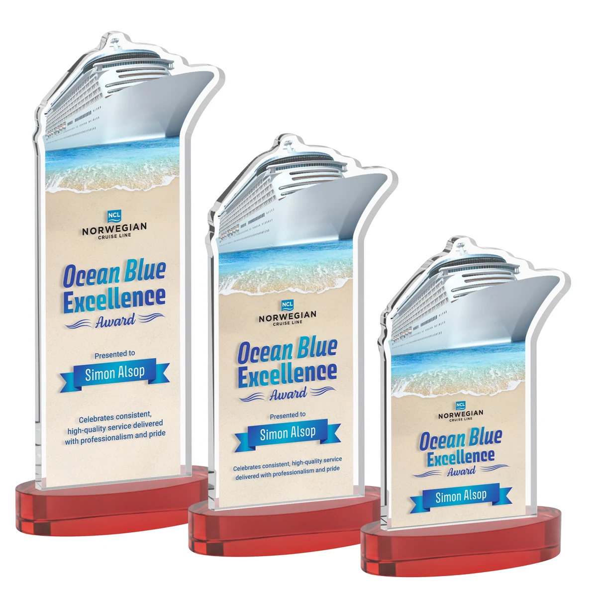 Voyager VividPrint™ Award on Alberton Base - Red 1