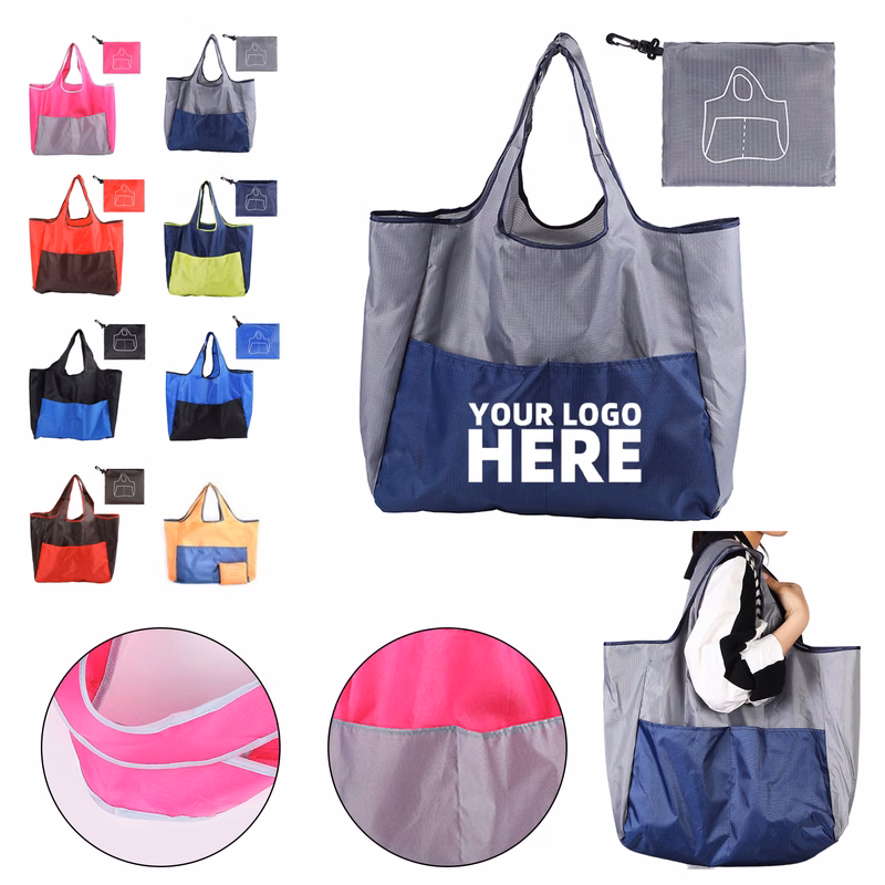 Large Reusable Oxford Grocery Shopping Bag