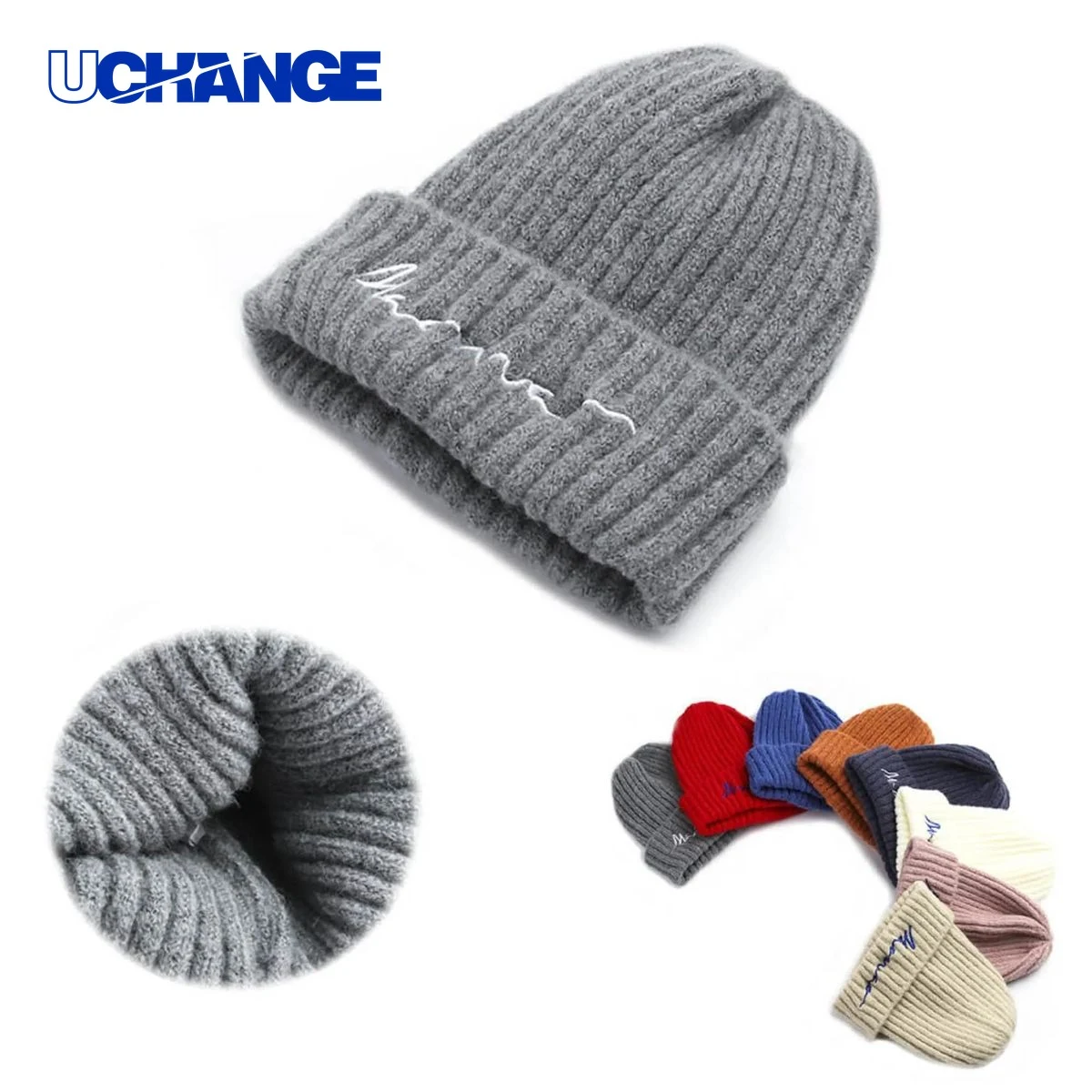 Roll Cuff Knit Beanie Hat 1