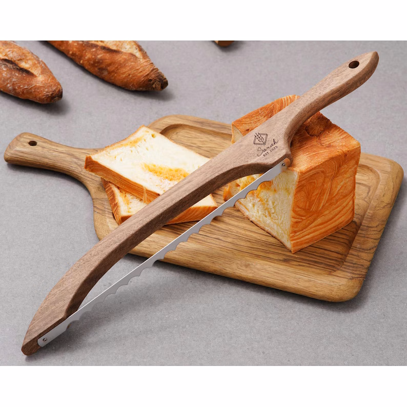 Homemade Wooden Sourdough Bread Knife