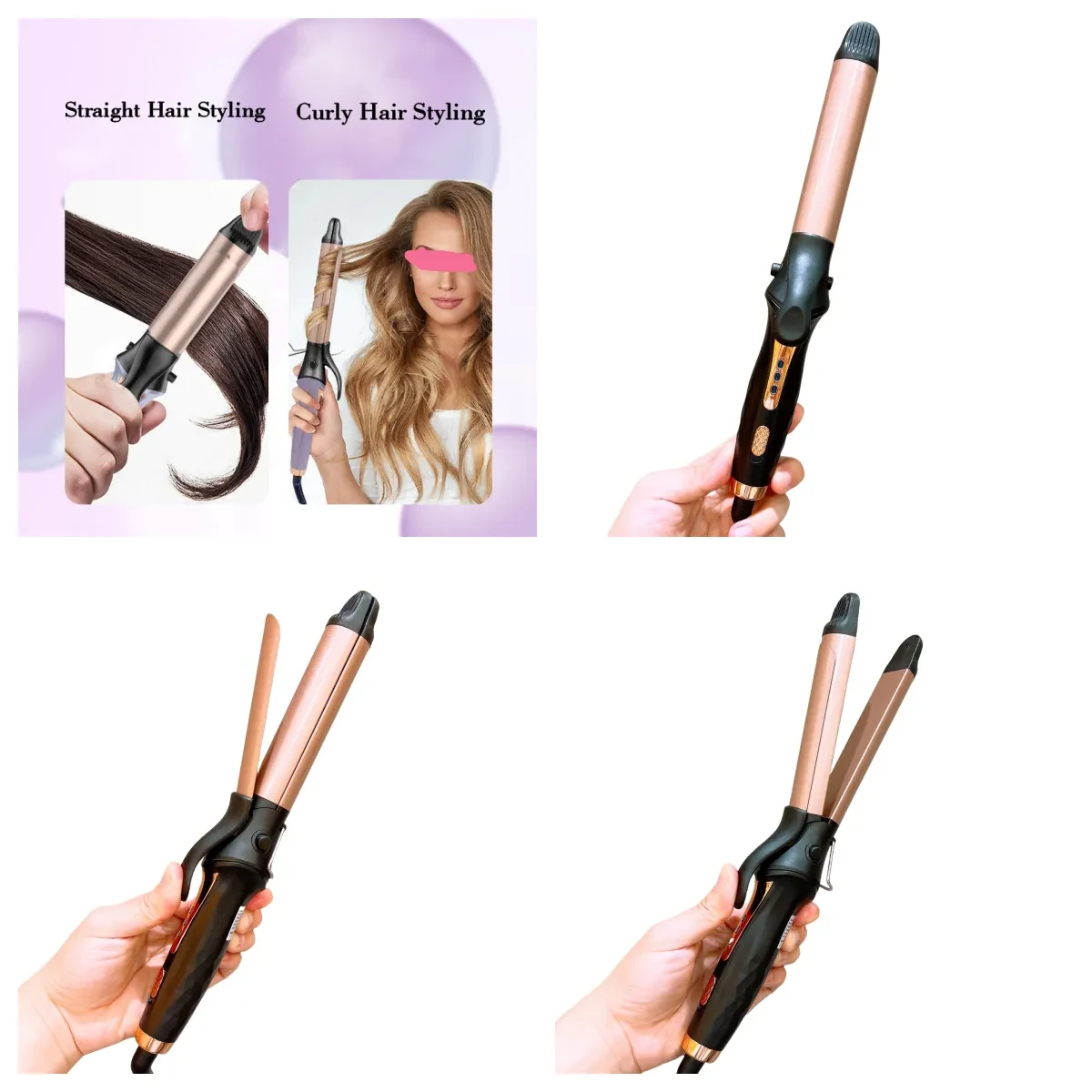 Dual Purpose Straightening and Curling Iron 1