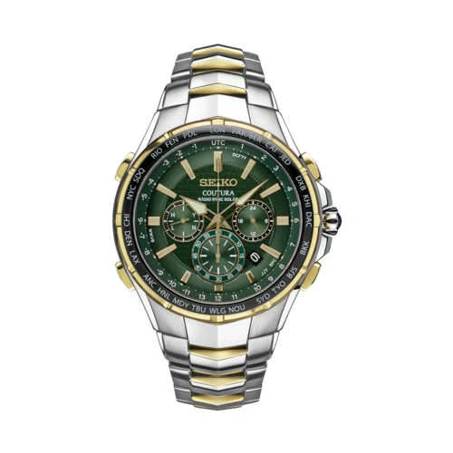Seiko Men's Coutura Radio Sync Solar Chronograph Stainless Steel Watch 1