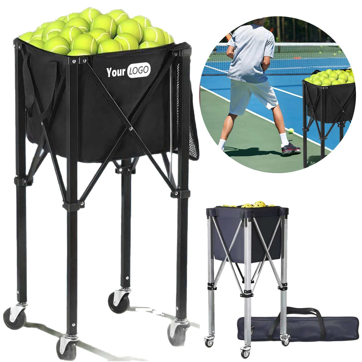 Aluminum Alloy Foldable Portable Tennis Basket 1