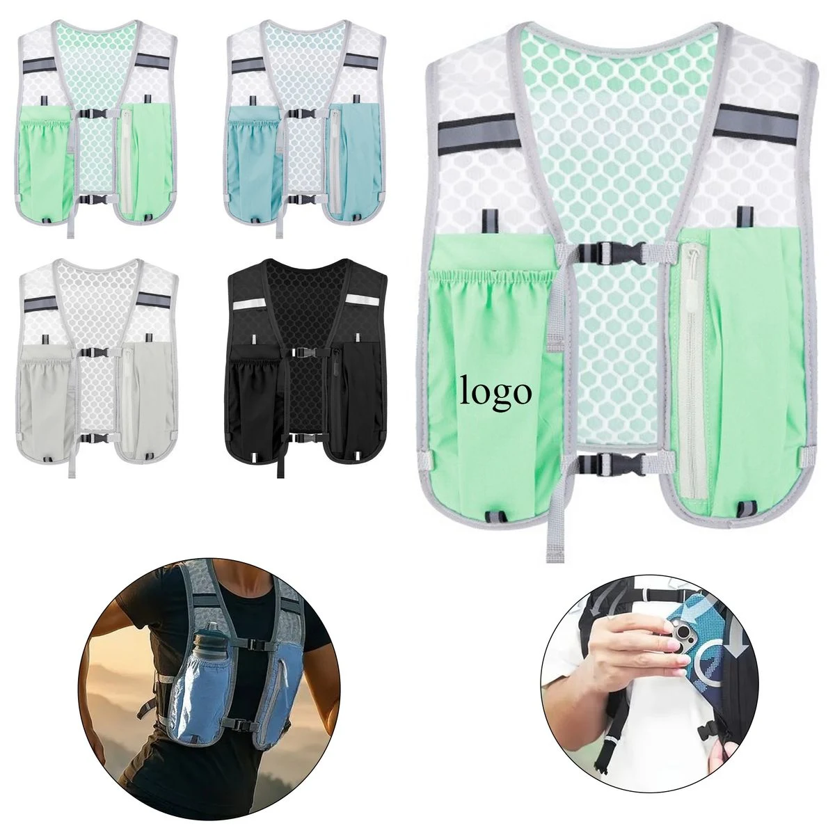 Multi-Pocket Hydration Vest For Long-Distance Training 1