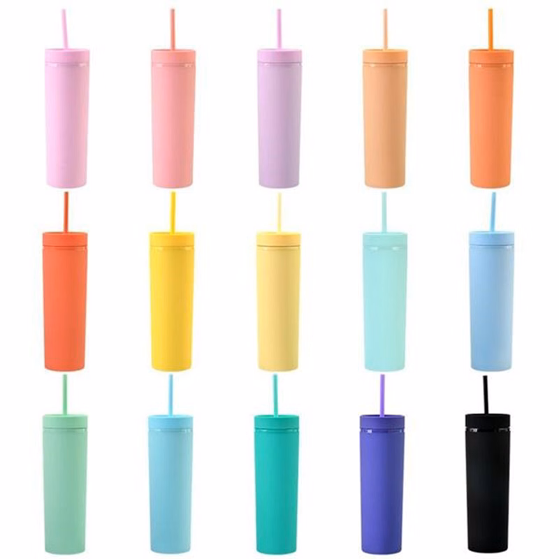 Matte Pastel Colored Acrylic Tumblers
