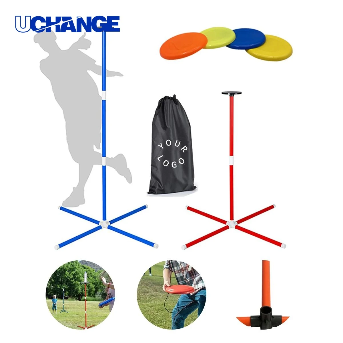Flying Disc Game Set with Stand 1