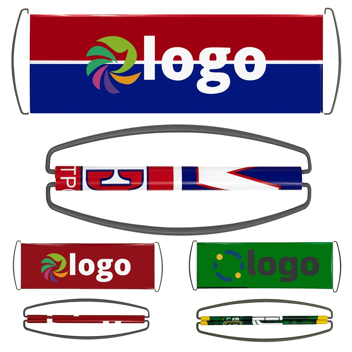 Retractable Handheld Outdoor Banner Flag - Full Color 1